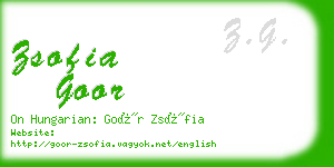 zsofia goor business card